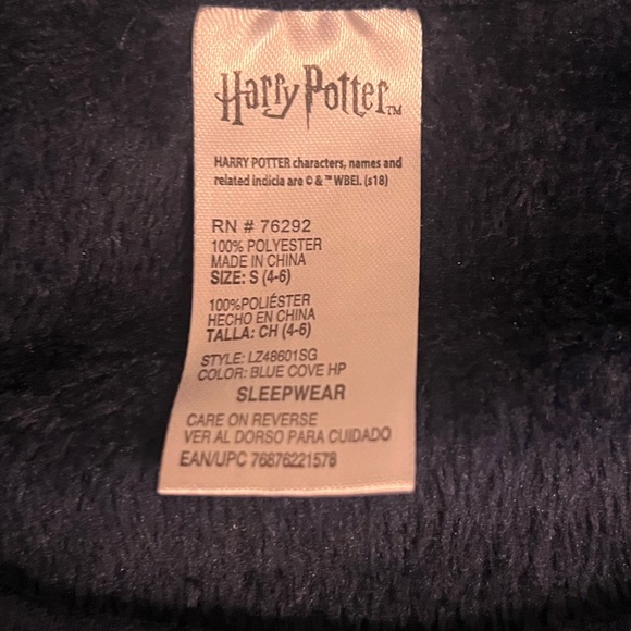 Harry Potter The Wizarding World Sleepwear Long-sleeve Size S Top - Picture 2 of 5